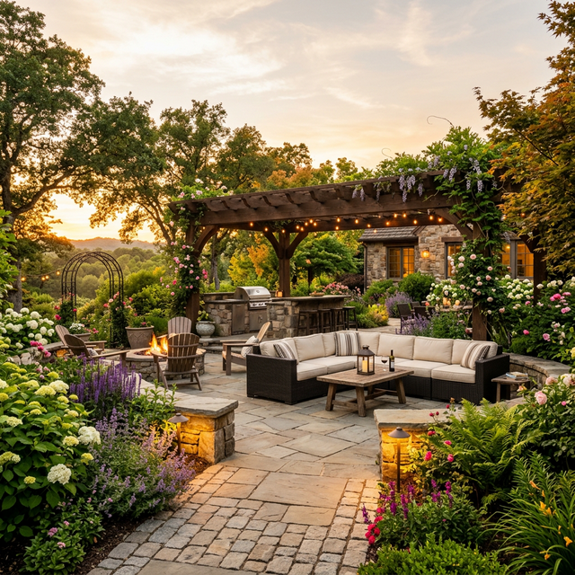 Backyard Patio and Outdoor Living Area